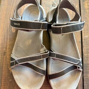 Teva Charcoal and Black Strapped Sandals